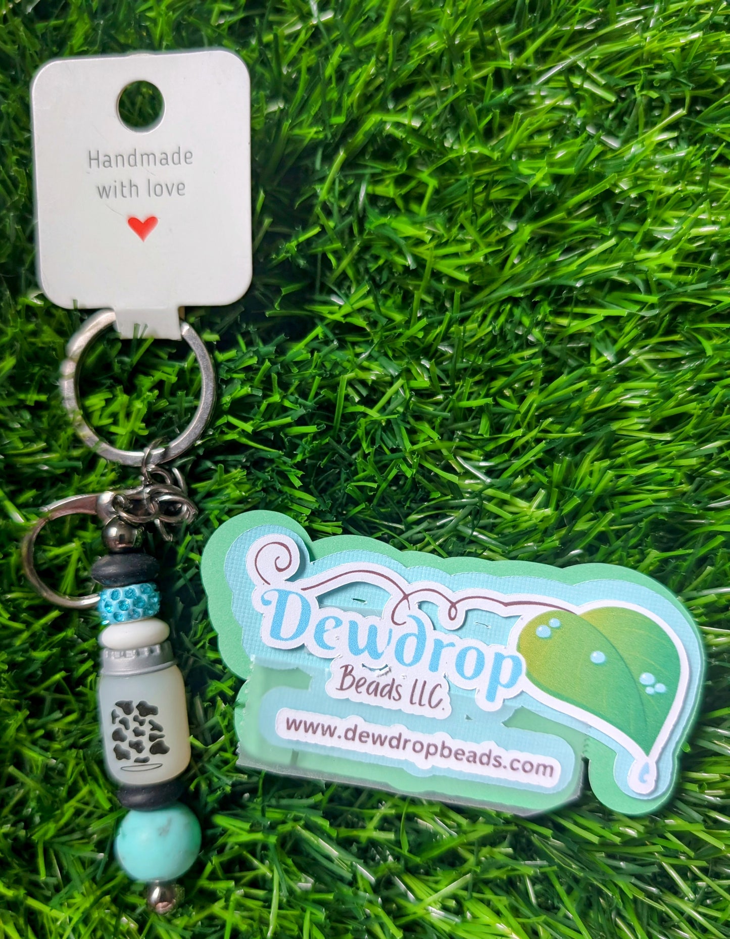 Keychain  | Mason Jar Cow Print