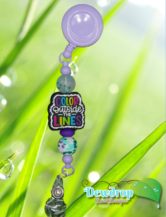 Badge Reel | Color Outside the Lines Lilac